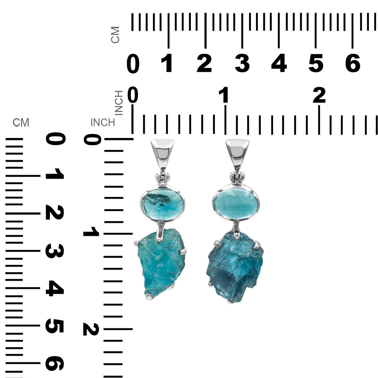 Starborn Green Fluorite Combination Pendant in Sterling Silver
