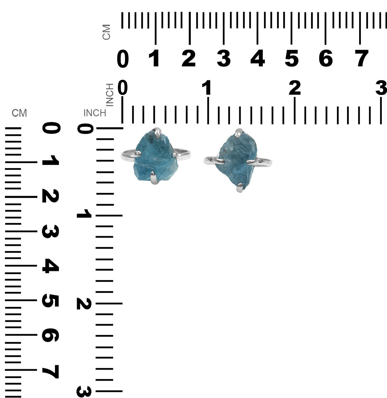 Starborn Blue Fluorite Prong Set Ring in Sterling Silver