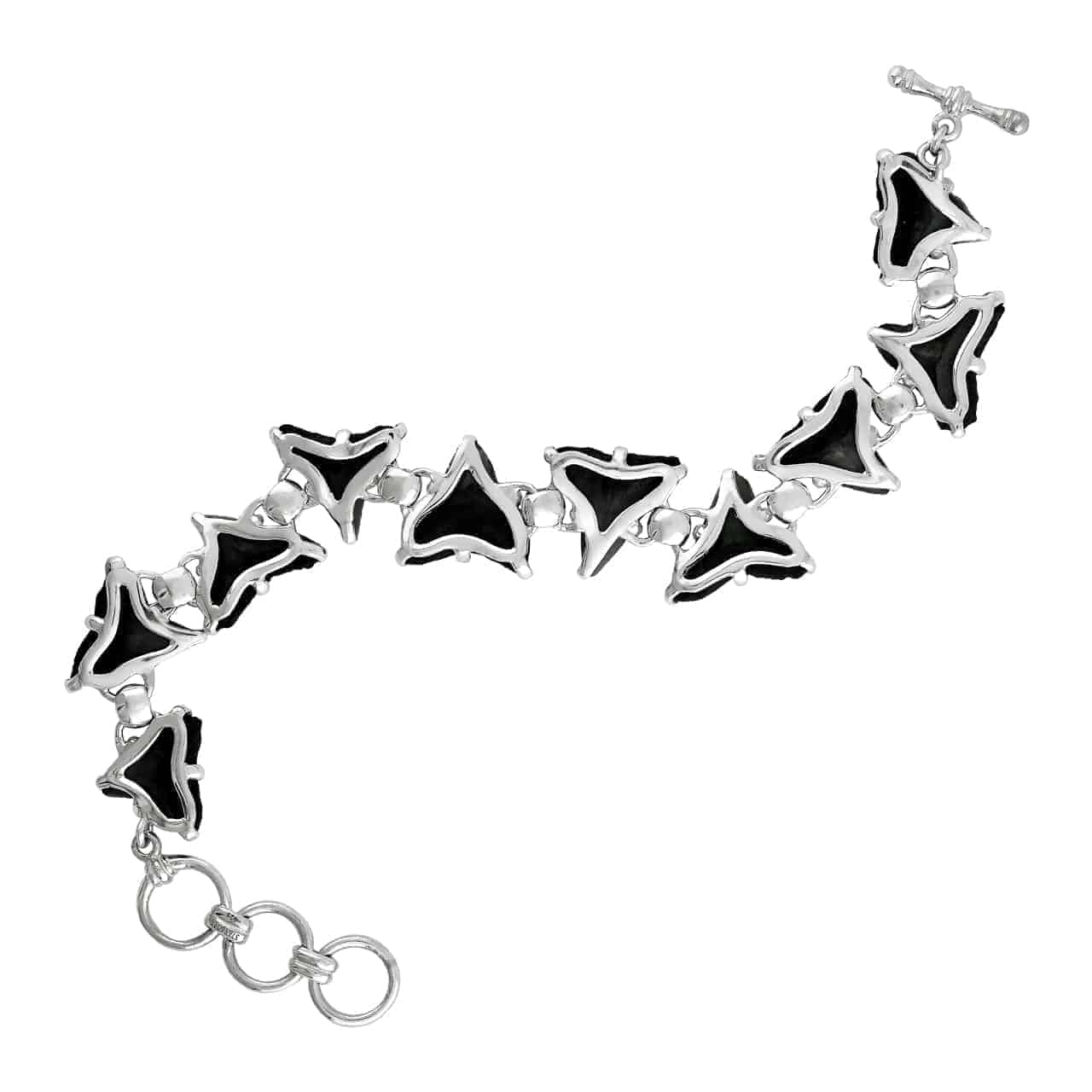 Starborn Fossil Shark Tooth Bracelet in Sterling Silver