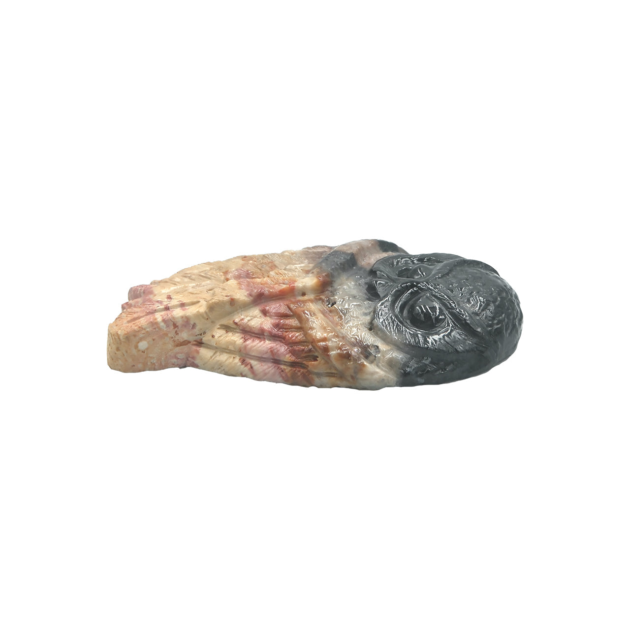Starborn Hand Carved Fossil Wood Owl Carving