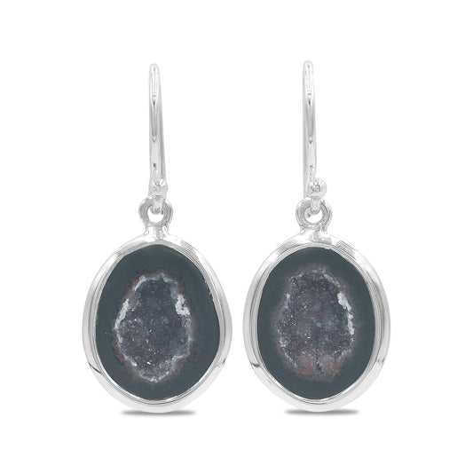 Starborn Agate Geode Earrings in Sterling Silver