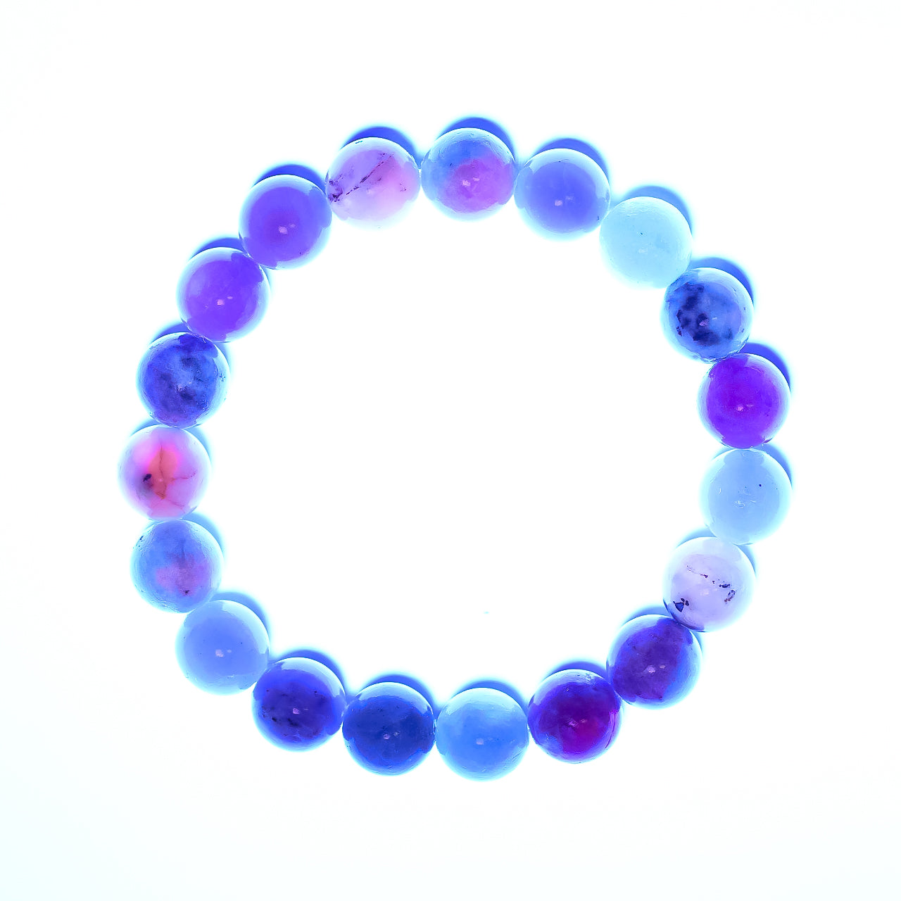 Starborn Fluorescent Hackmanite Elastic Beaded Bracelet