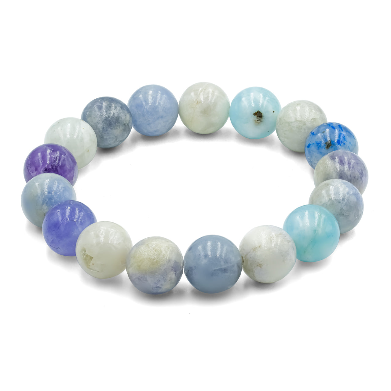Starborn Fluorescent Hackmanite Elastic Beaded Bracelet