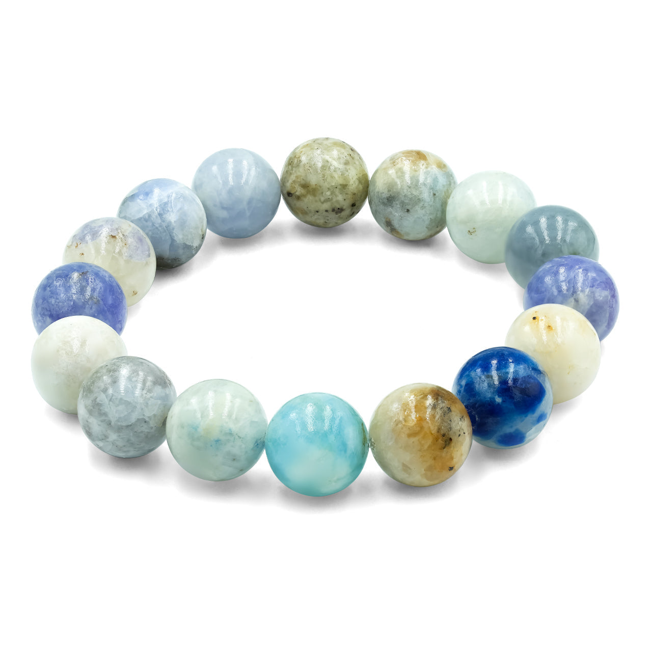 Starborn Fluorescent Hackmanite Elastic Beaded Bracelet