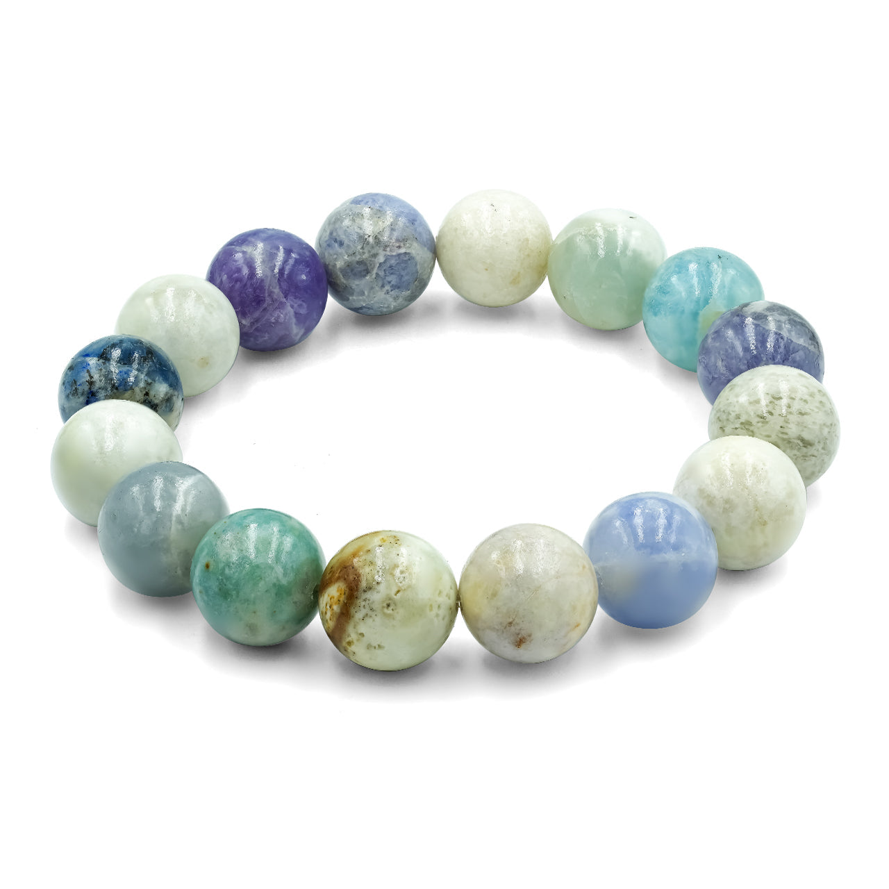 Starborn Fluorescent Hackmanite Elastic Beaded Bracelet