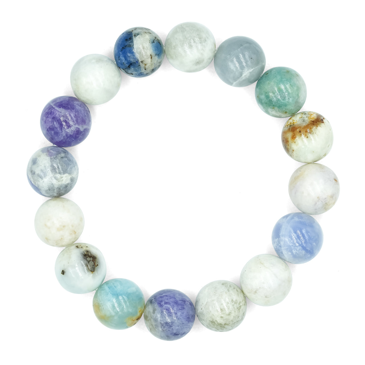 Starborn Fluorescent Hackmanite Elastic Beaded Bracelet
