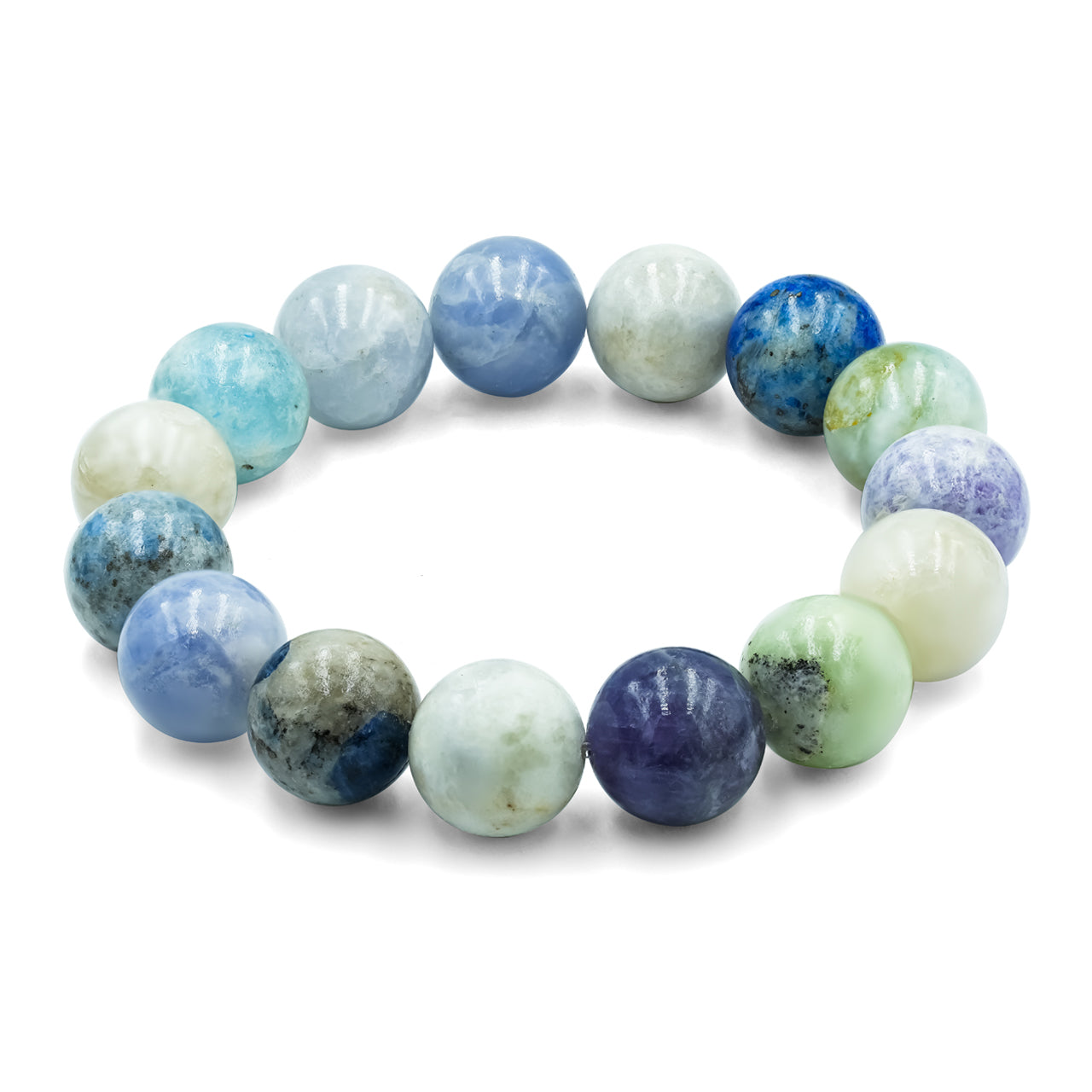 Starborn Fluorescent Hackmanite Elastic Beaded Bracelet
