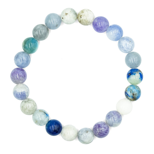 Starborn Fluorescent Hackmanite Elastic Beaded Bracelet