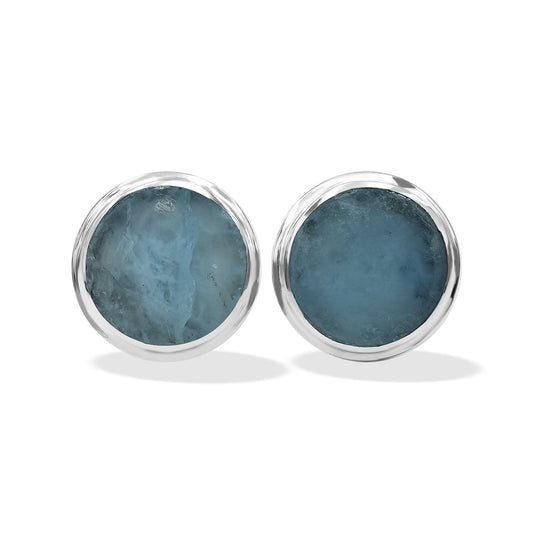 Starborn Fluorescent Hackmanite Post Earrings in Sterling Silver