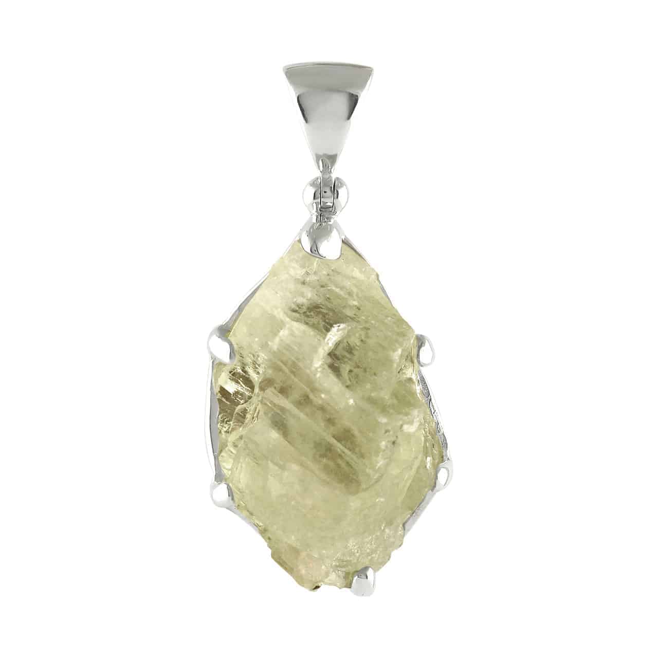 Starborn Hiddenite Crystal Pendant in Sterling Silver