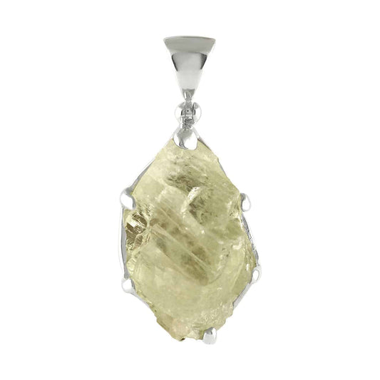 Starborn Hiddenite Crystal Pendant in Sterling Silver