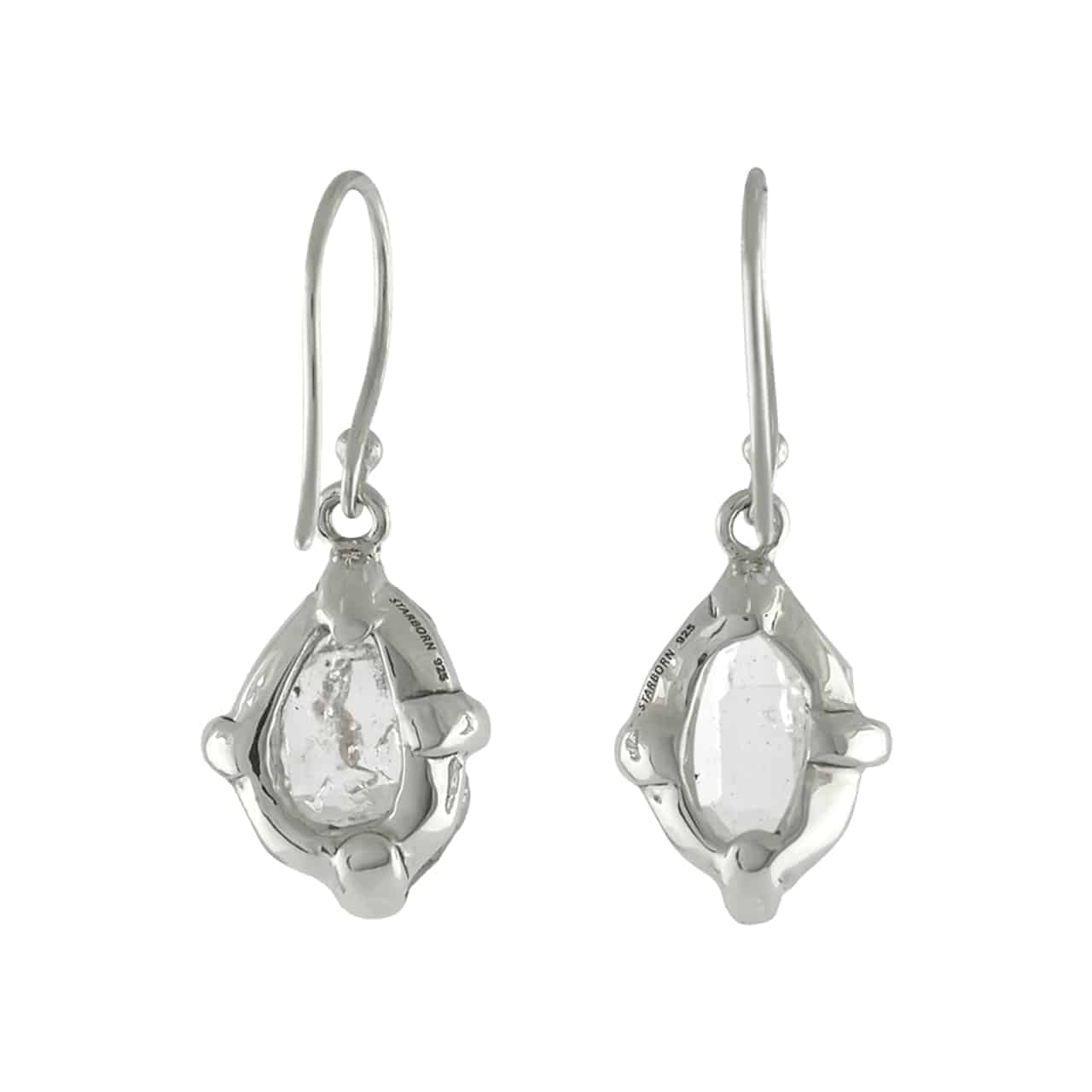 Starborn Herkimer Diamond Earrings in Sterling Silver