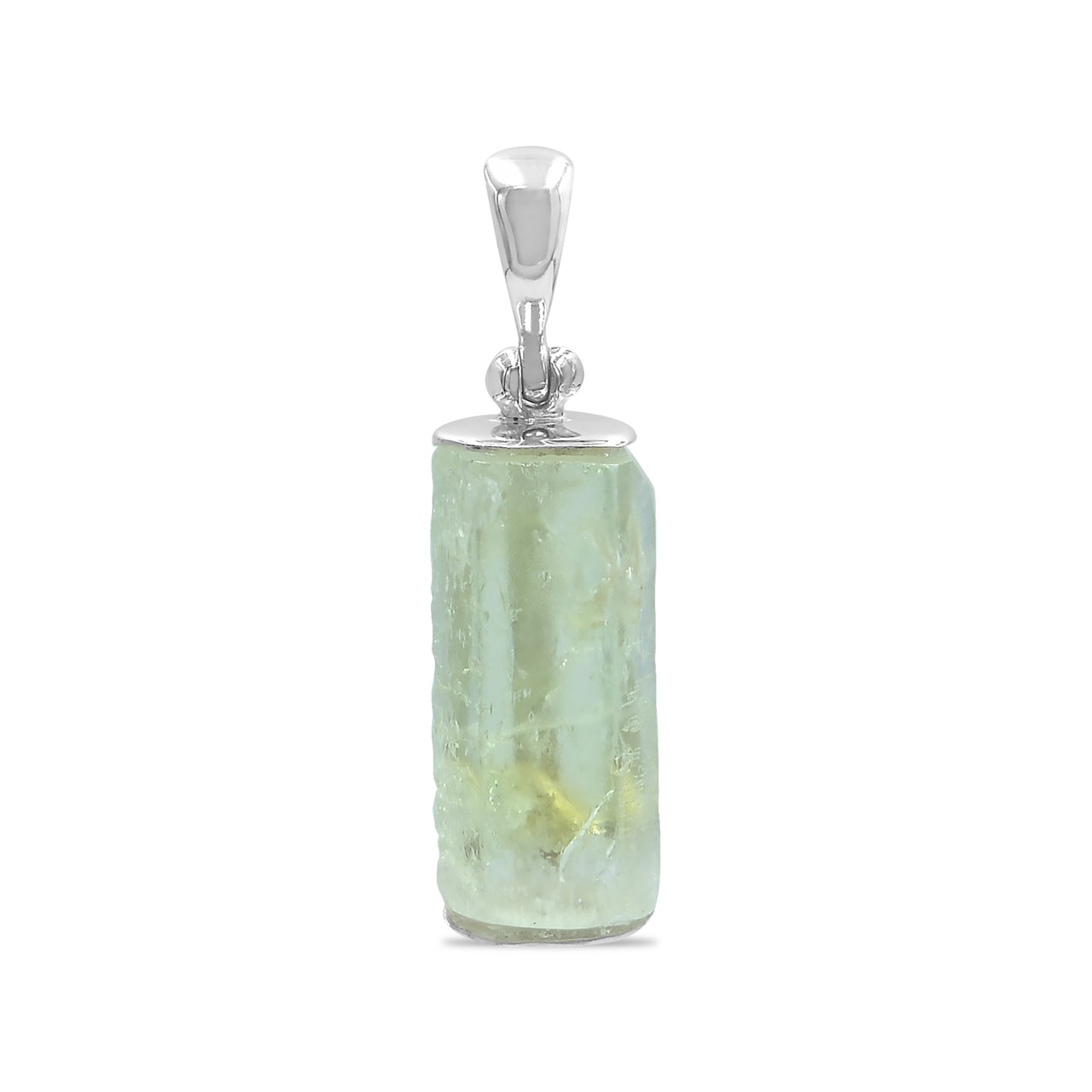 Starborn Heliodor Crystal Bar Pendant in Sterling Silver