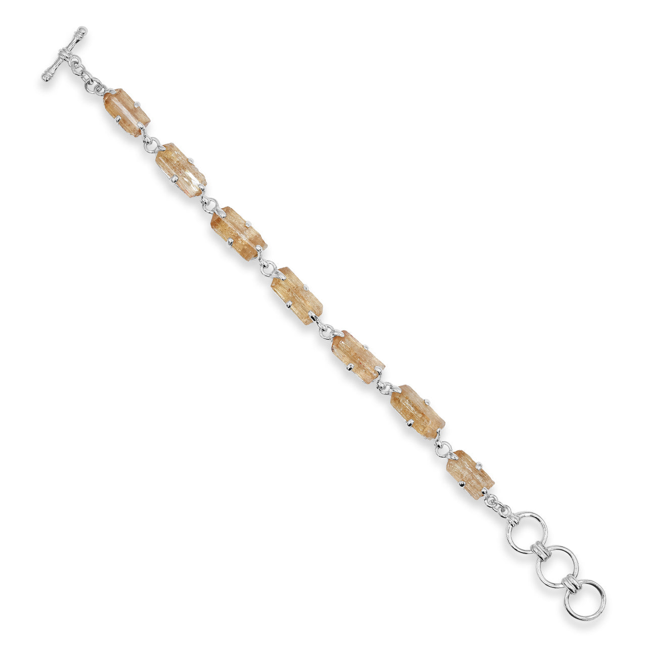 Starborn Imperial Topaz Crystal Prong Set Bracelet in Sterling Silver