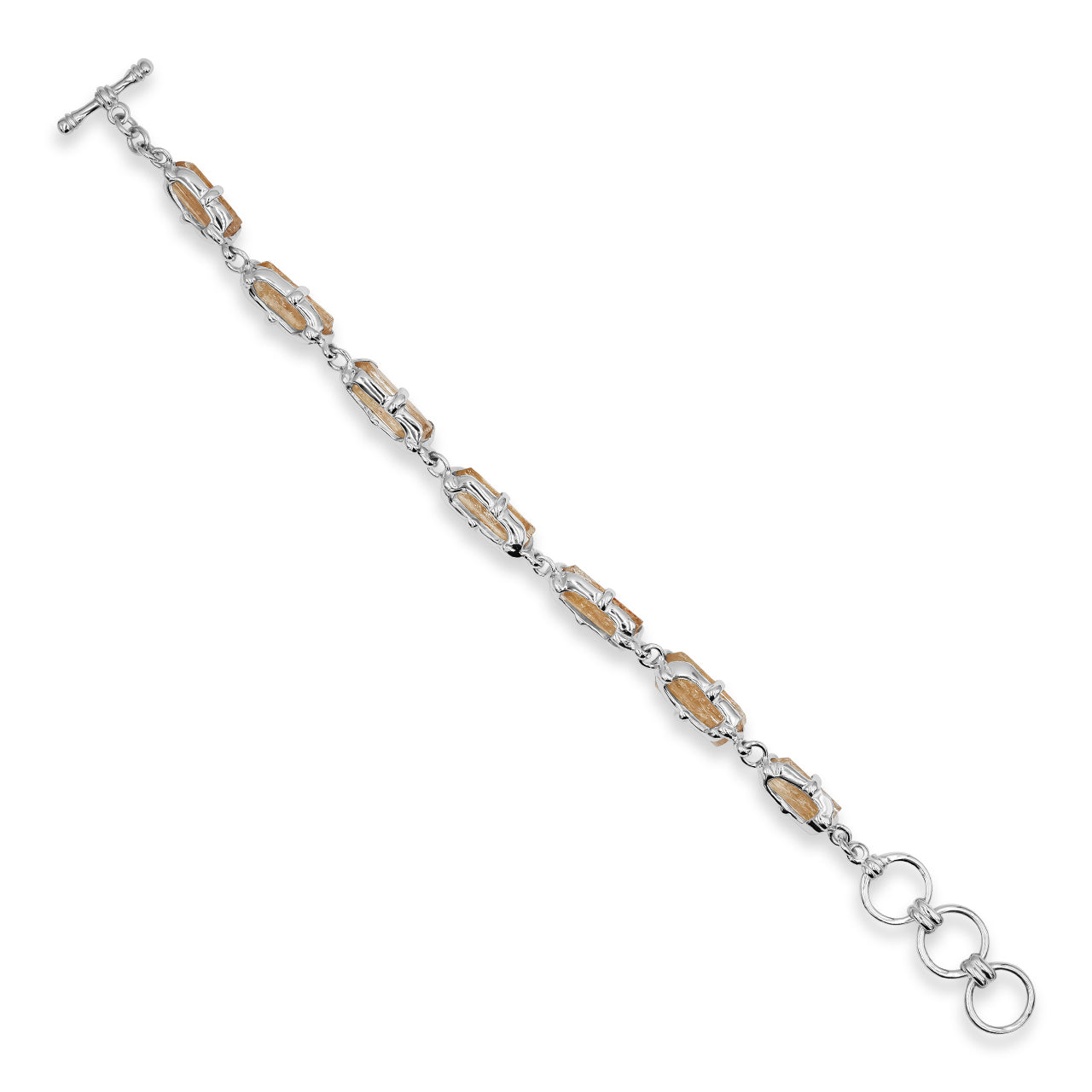 Starborn Imperial Topaz Crystal Prong Set Bracelet in Sterling Silver
