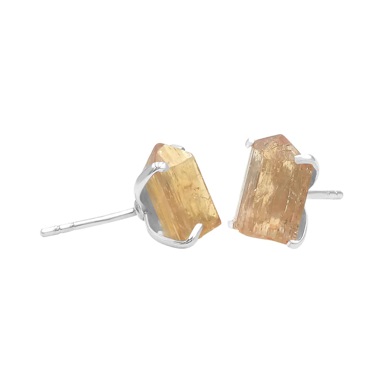 Starborn Imperial Topaz Crystal Post Earrings in Sterling Silver
