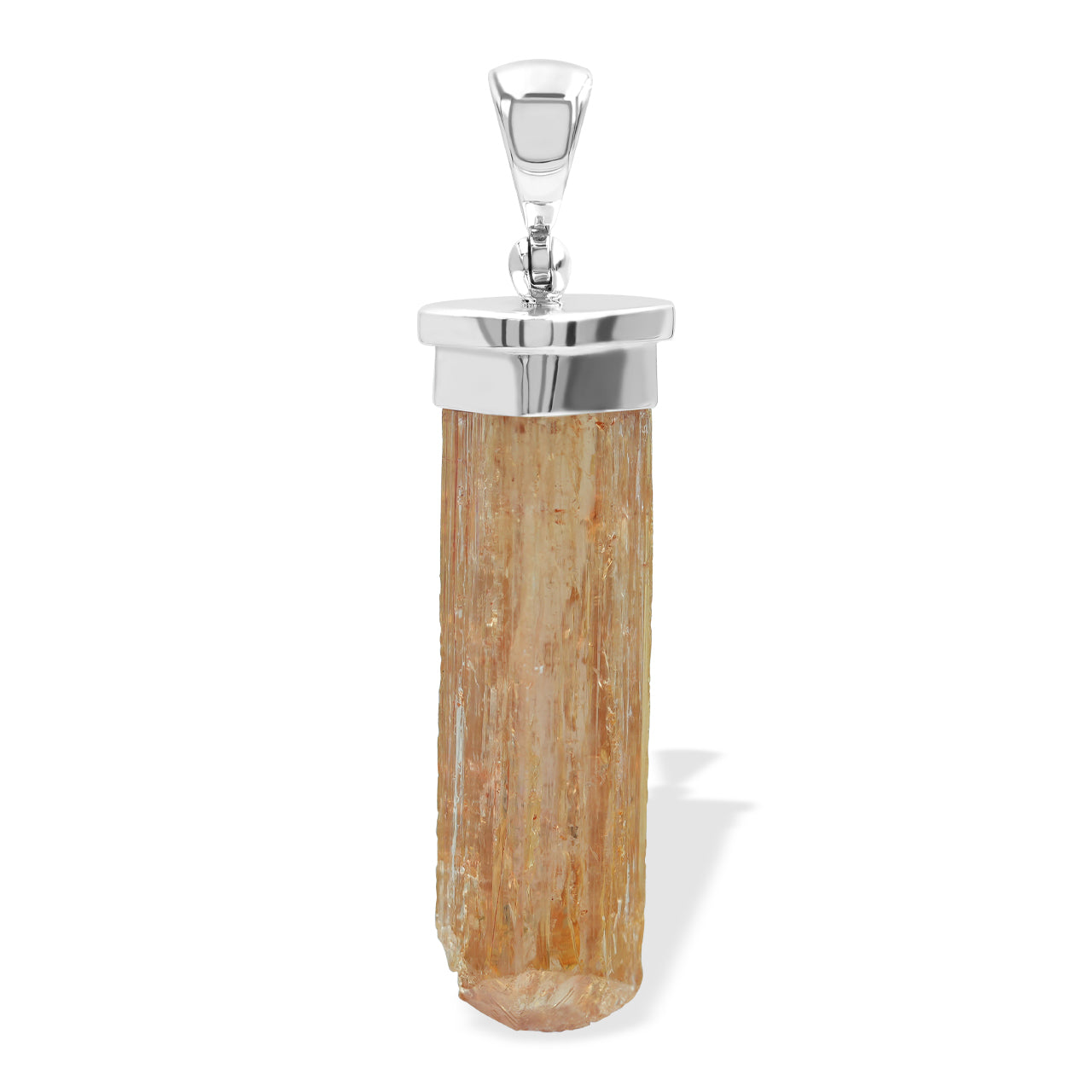 Starborn Imperial Topaz Crystal Cap Set Pendant in Sterling Silver Large