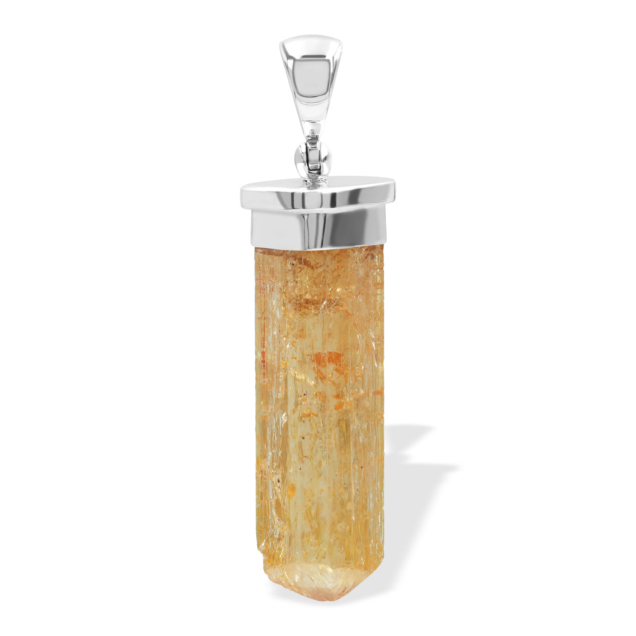 Starborn Imperial Topaz Crystal Cap Set Pendant in Sterling Silver Large
