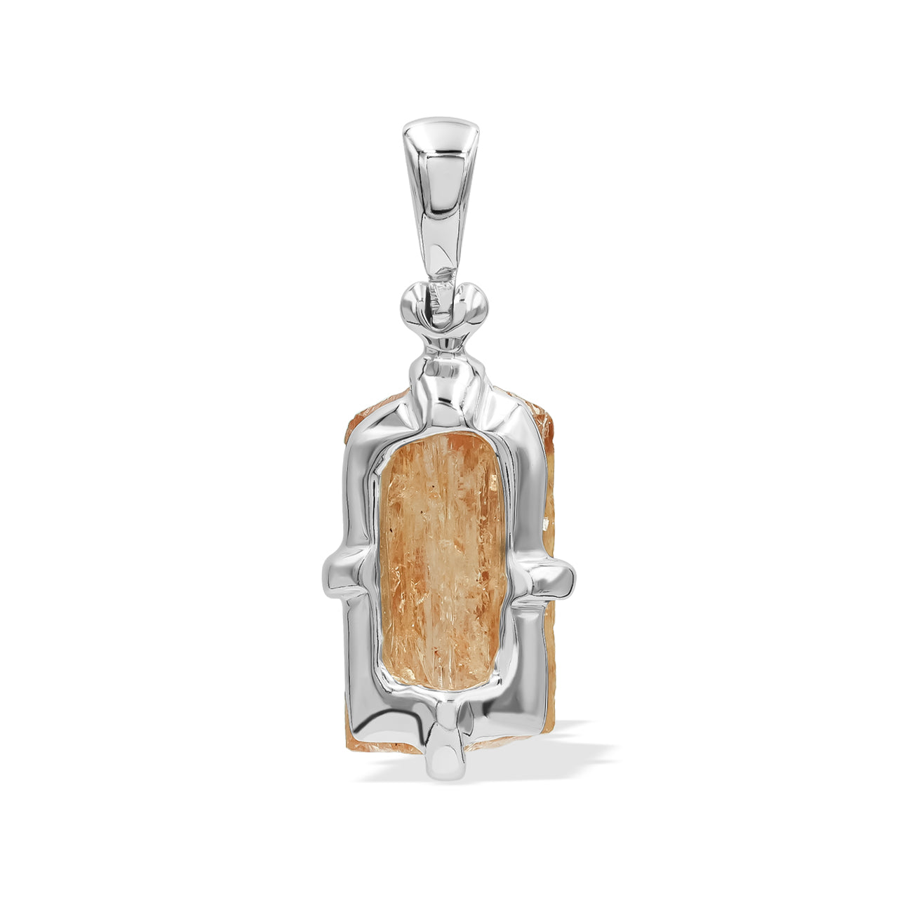 Starborn Natural Imperial Topaz Crystal Prong Set Pendant in Sterling Silver