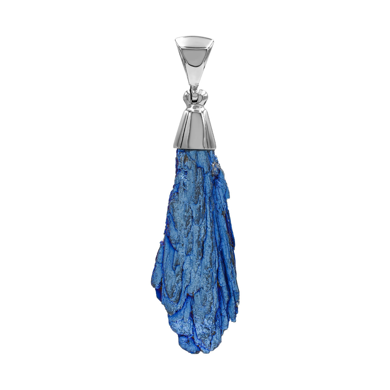 Starborn Aura Kyanite Crystal Chop Pendant in Sterling Silver