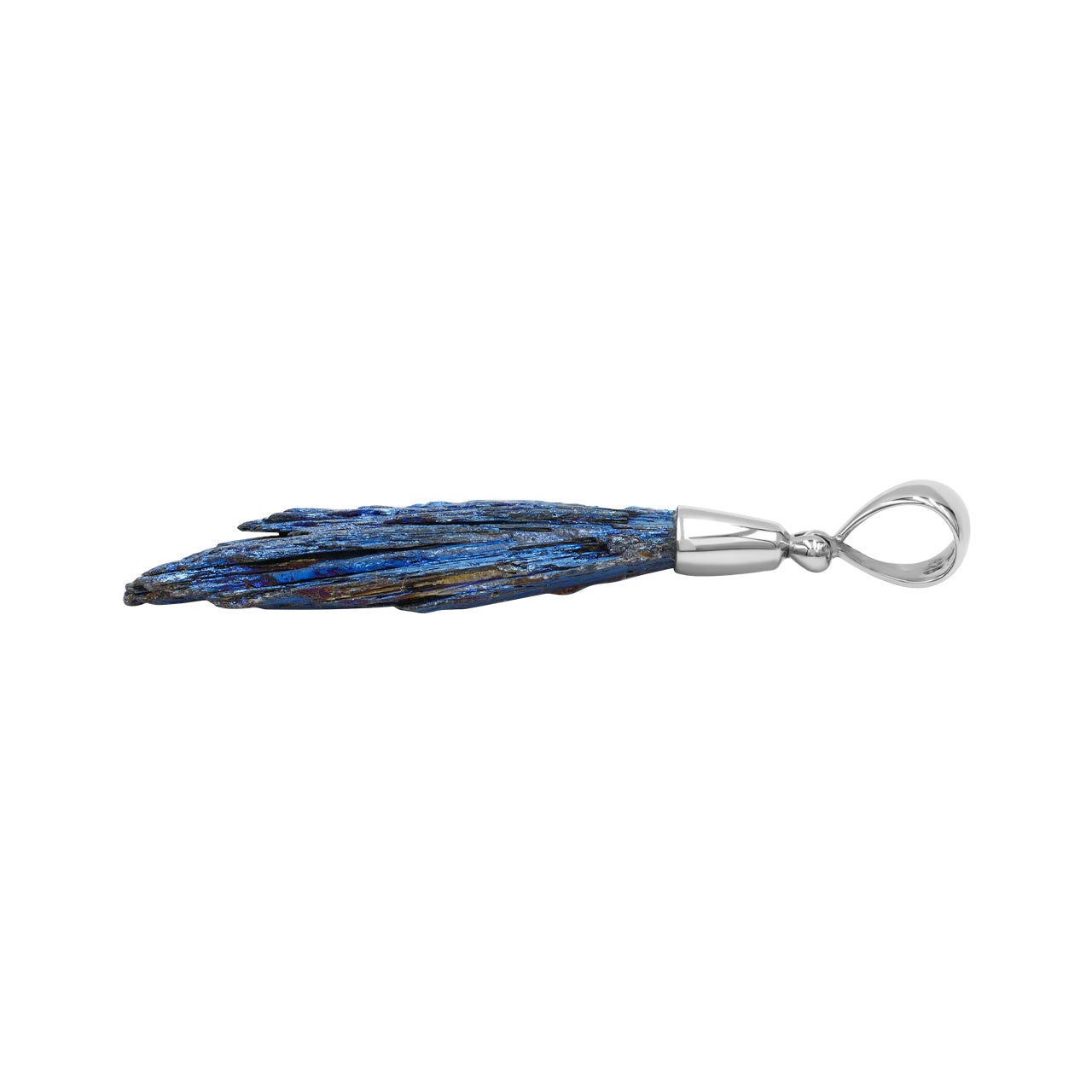 Starborn Aura Kyanite Crystal Chop Pendant in Sterling Silver