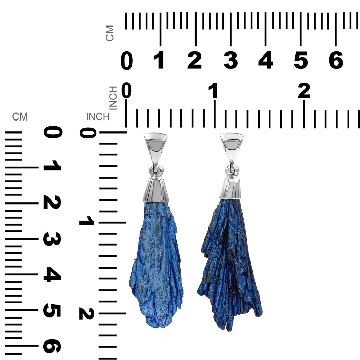 Starborn Aura Kyanite Crystal Chop Pendant in Sterling Silver