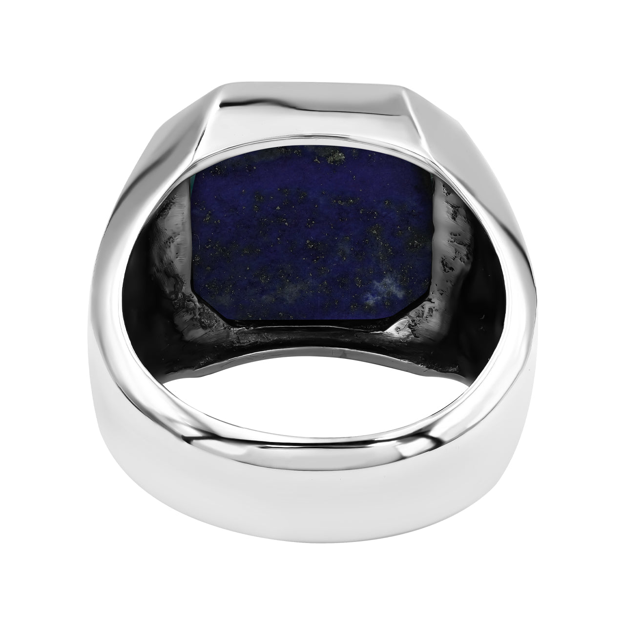 Starborn Lapis Lazuli Octagon Signet Men's Ring in Sterling Silver