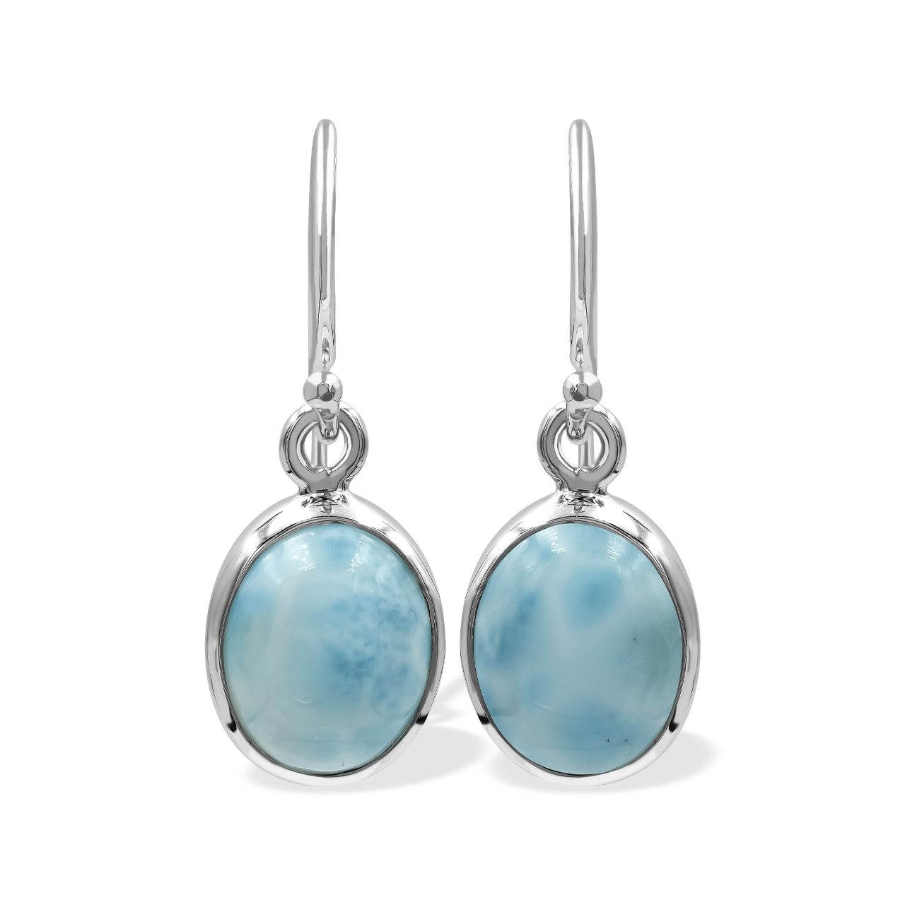 Starborn Larimar Oval Earrings in Sterling Silver