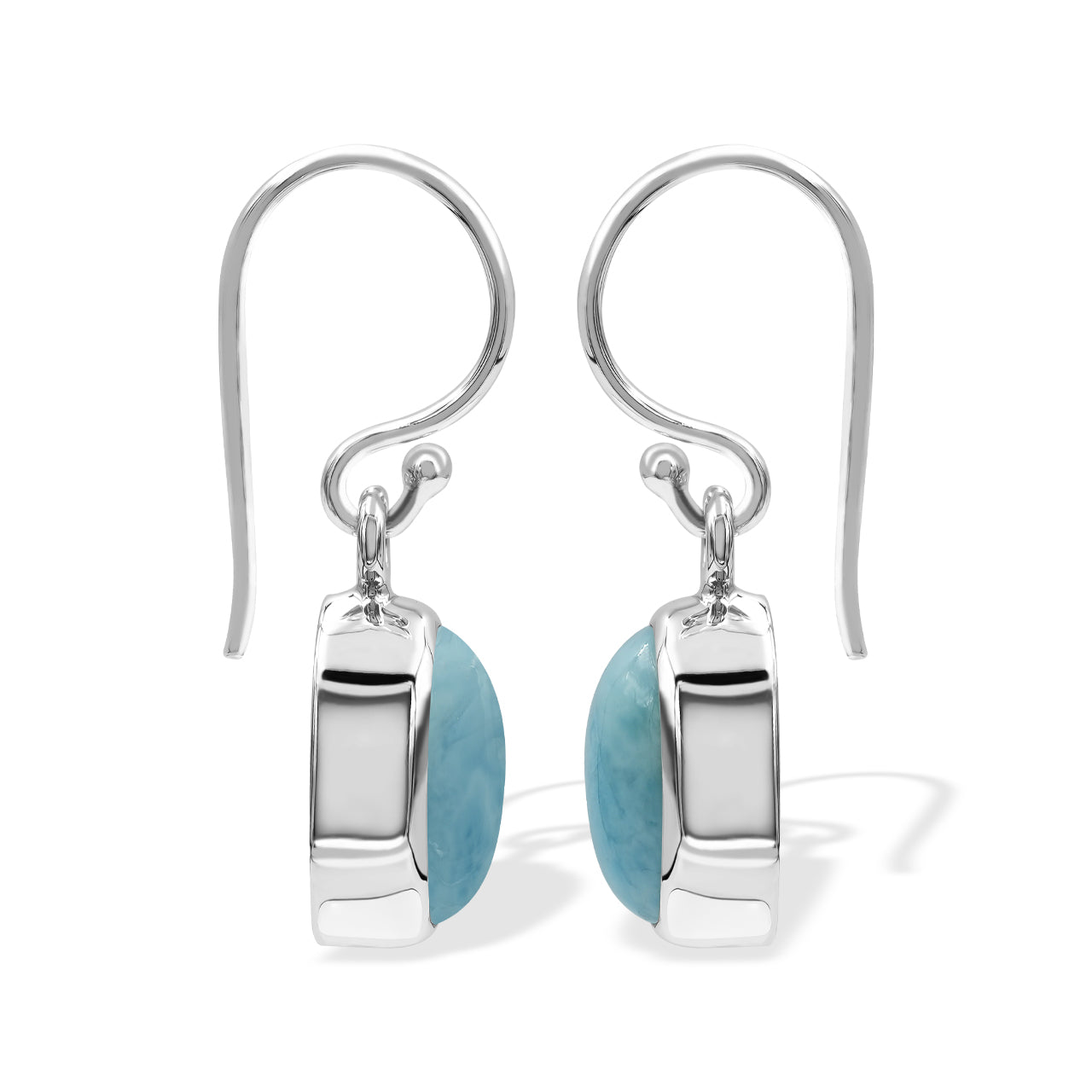 Starborn Larimar Oval Earrings in Sterling Silver