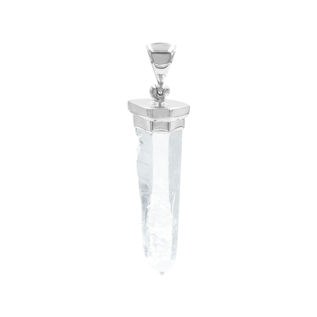 Starborn Cap Set Laser Quartz Pendant in Sterling Silver