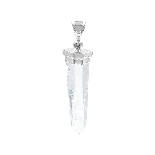 Starborn Cap Set Laser Quartz Pendant in Sterling Silver