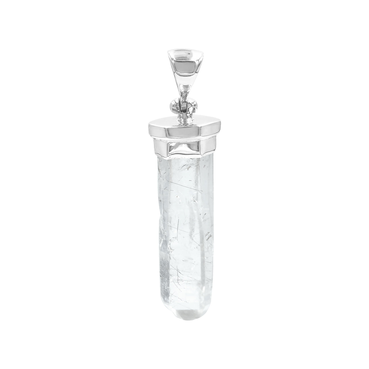Starborn Cap Set Laser Quartz Pendant in Sterling Silver