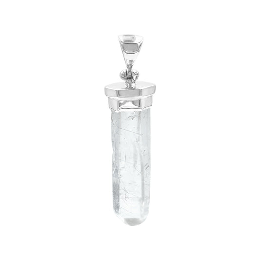Starborn Cap Set Laser Quartz Pendant in Sterling Silver