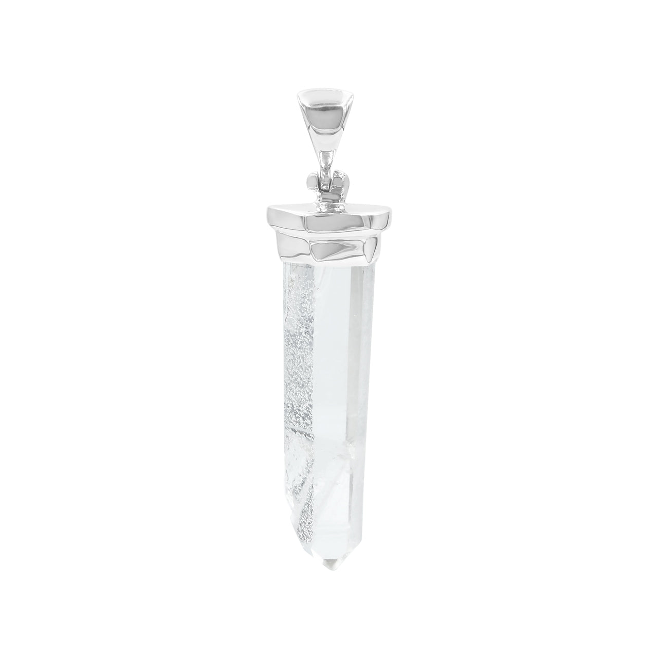 Starborn Cap Set Laser Quartz Pendant in Sterling Silver