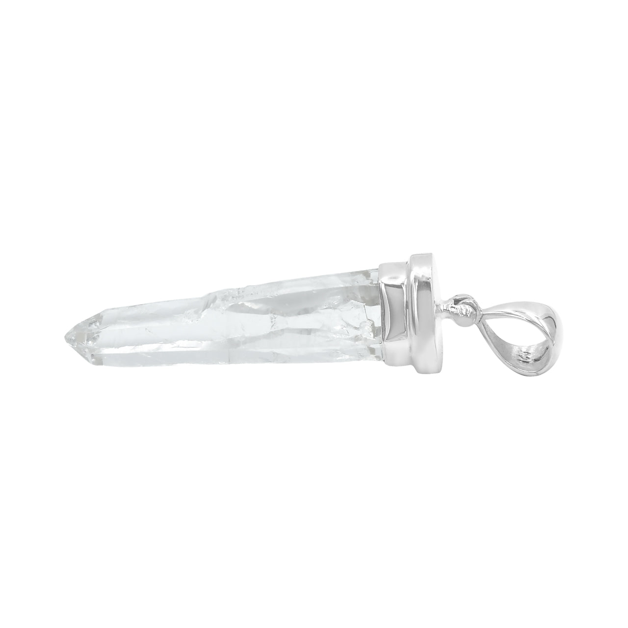 Starborn Cap Set Laser Quartz Pendant in Sterling Silver