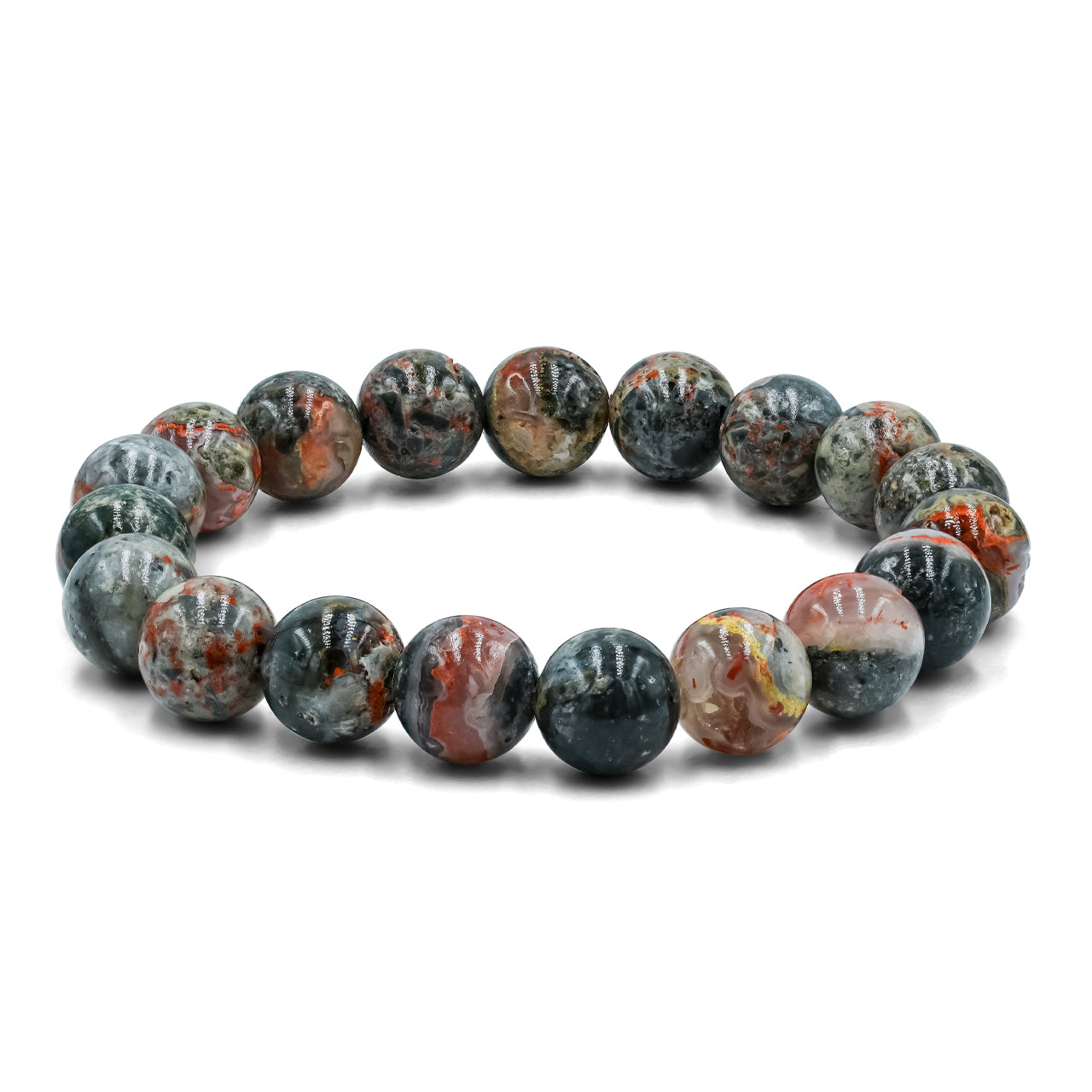 Starborn Magma Chalcedony Elastic Beaded Bracelet