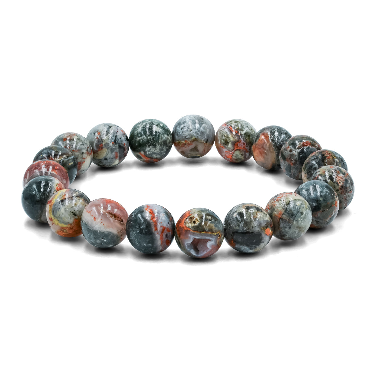 Starborn Magma Chalcedony Elastic Beaded Bracelet