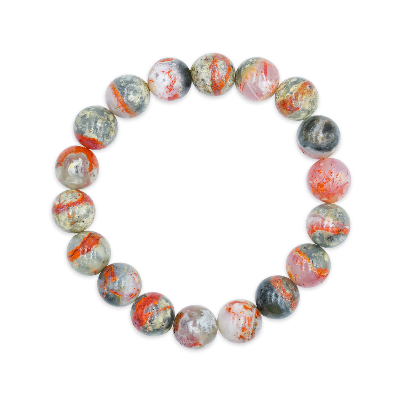 Starborn Magma Chalcedony Elastic Beaded Bracelet