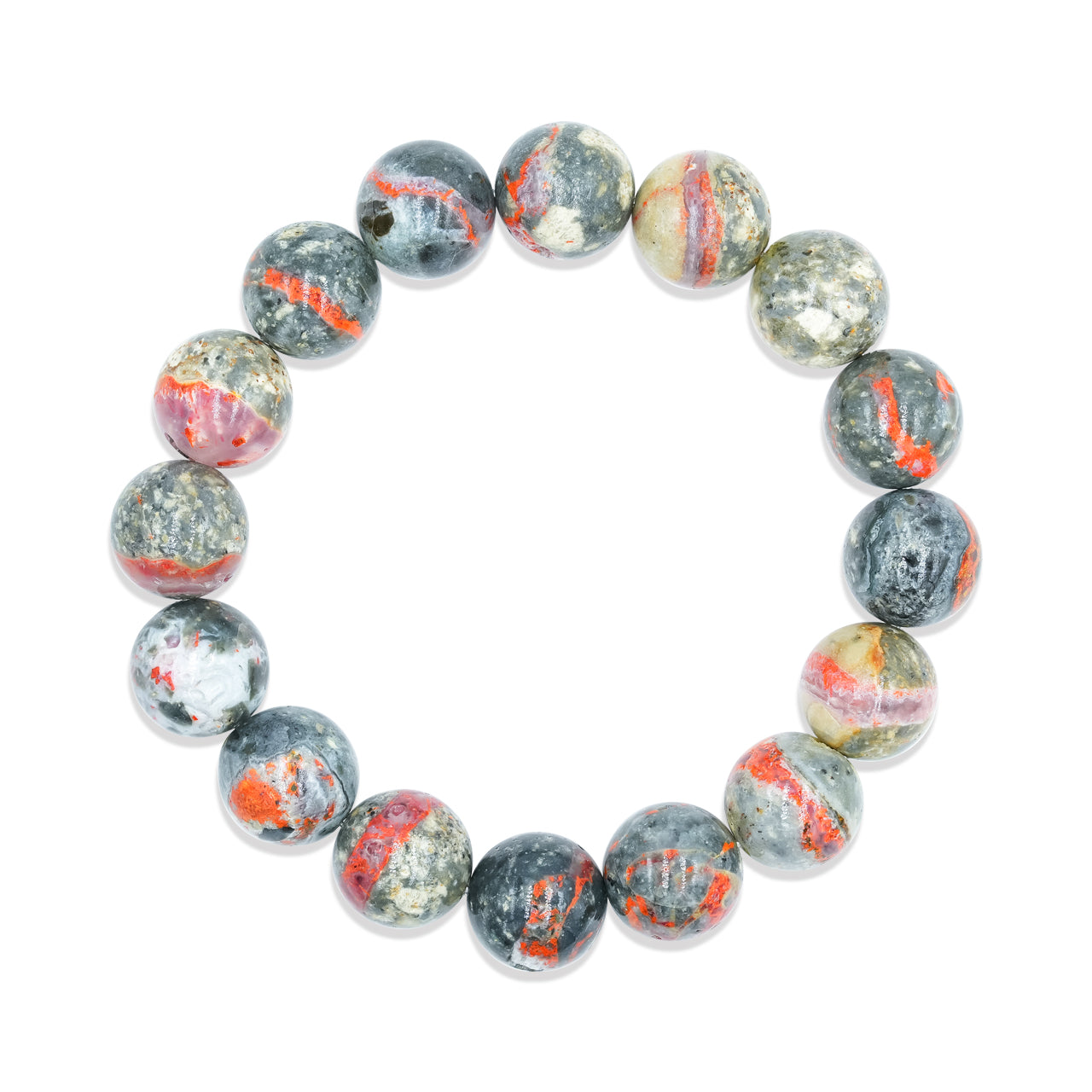 Starborn Magma Chalcedony Elastic Beaded Bracelet