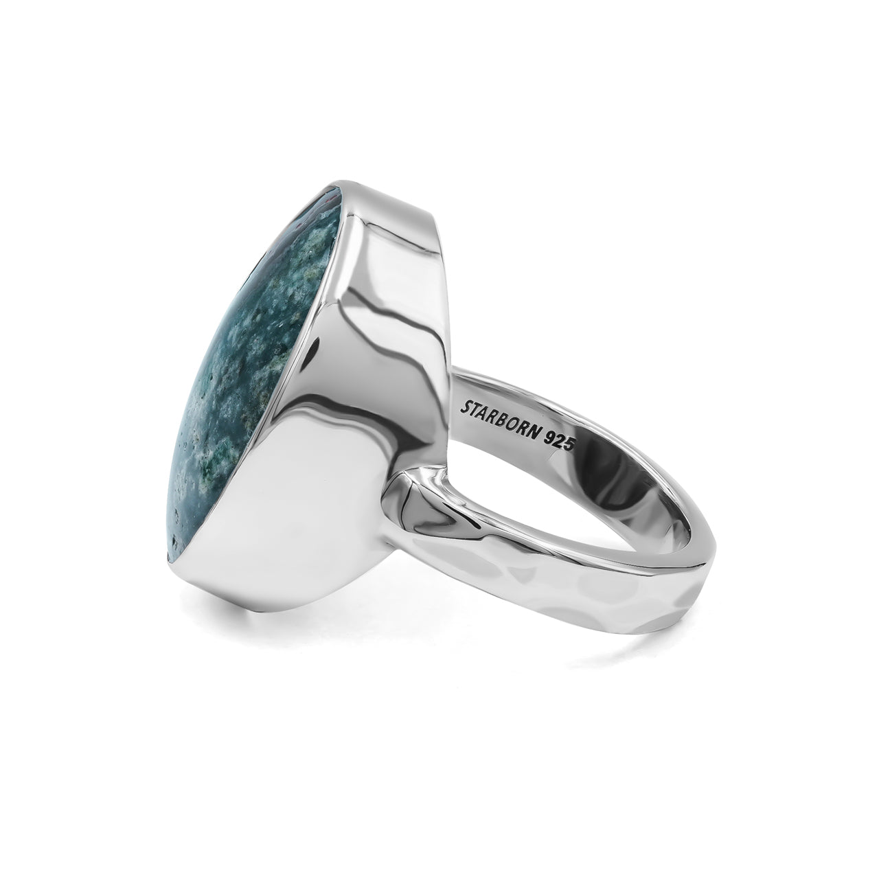 Starborn Magma Chalcedony Ring in Fine Sterling Silver