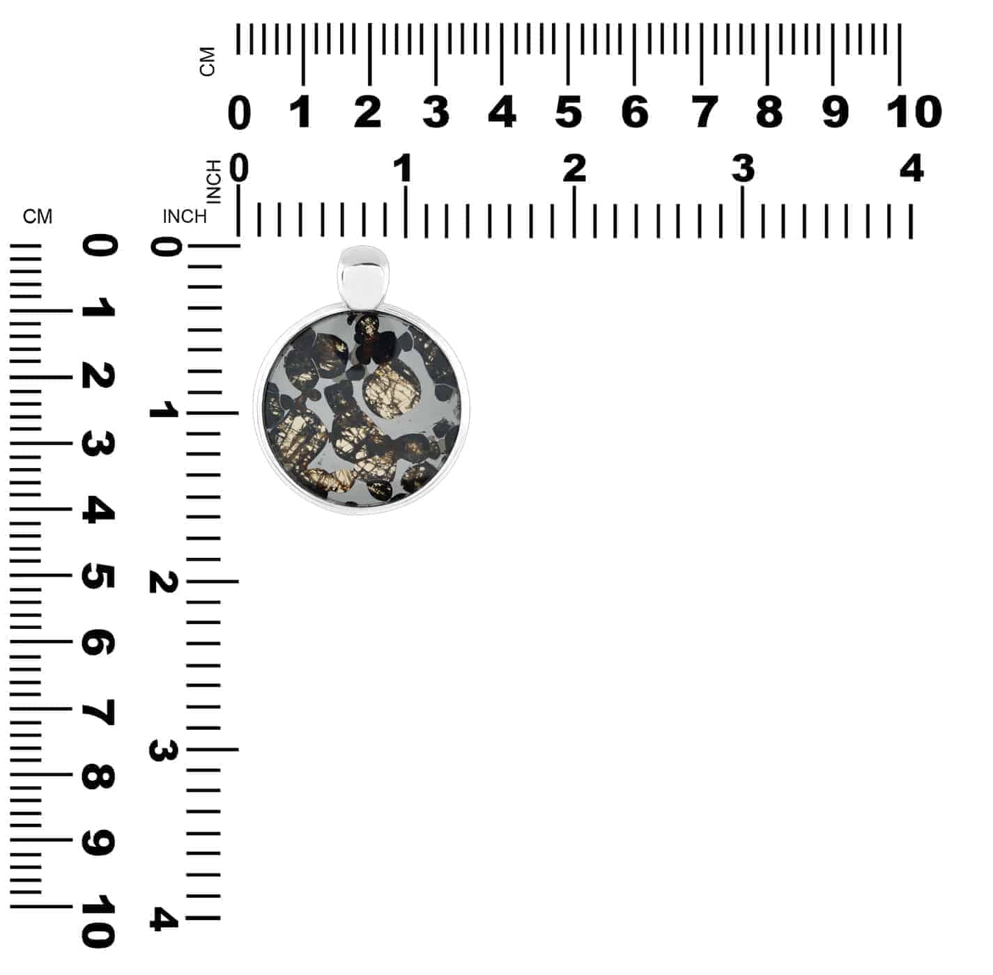 Starborn Sericho Pallasite Meteorite Medallion Pendant Sterling Silver