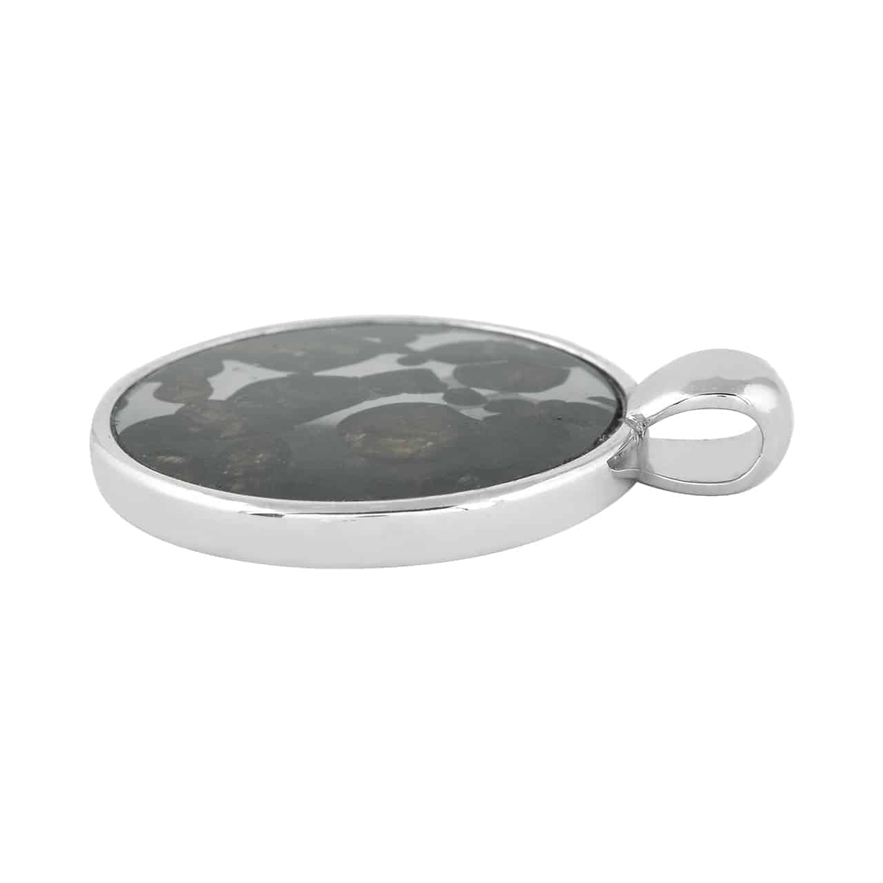 Starborn Sericho Pallasite Meteorite Small Medallion Pendant Sterling Silver