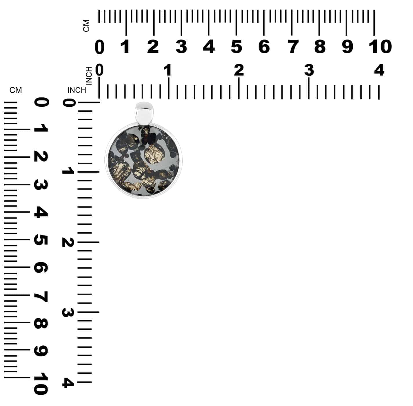 Starborn Sericho Pallasite Meteorite Small Medallion Pendant Sterling Silver