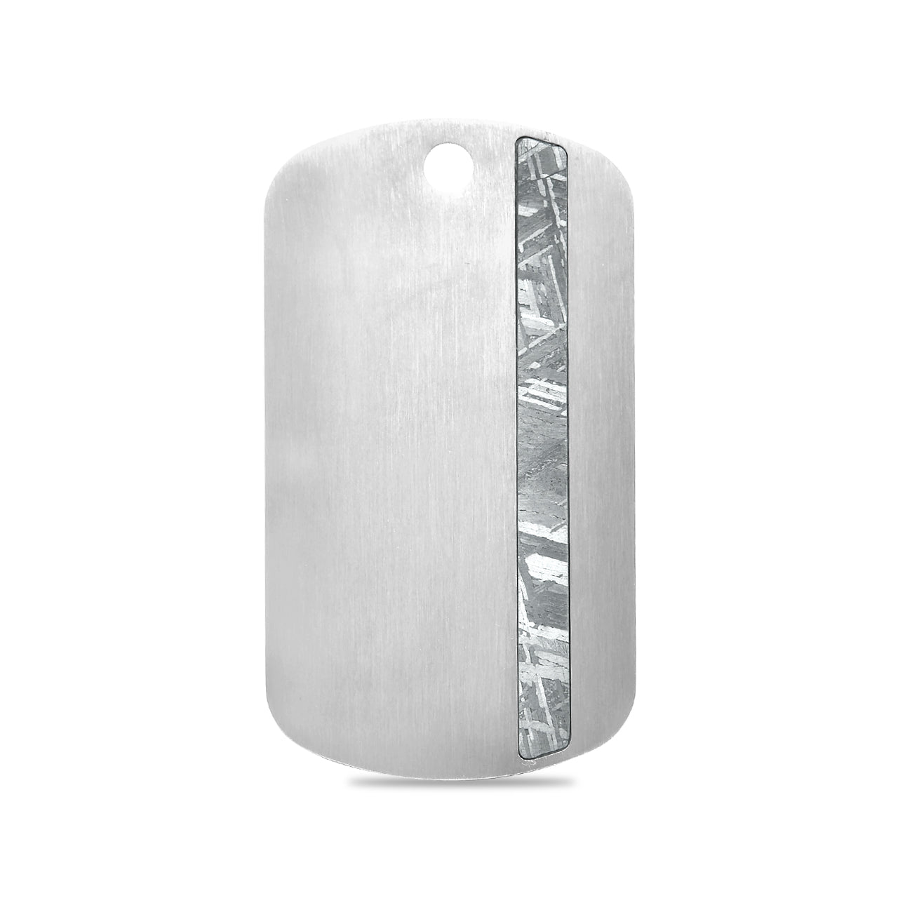 Starborn Stainless Steel Gibeon Meteorite Dog-Tag Style Pendant and Stainless-Steel Chain
