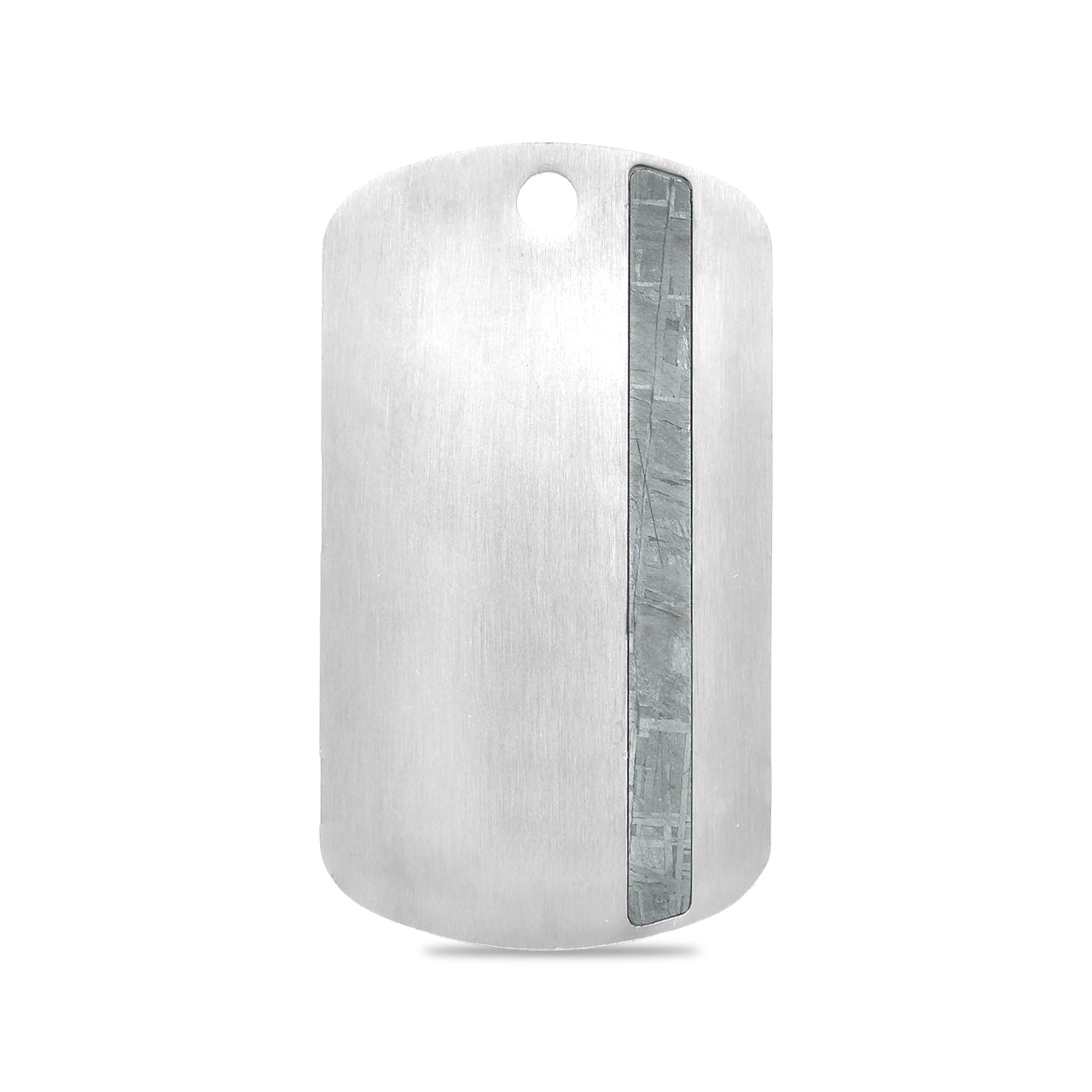 Starborn Stainless Steel Gibeon Meteorite Dog-Tag Style Pendant and Stainless-Steel Chain