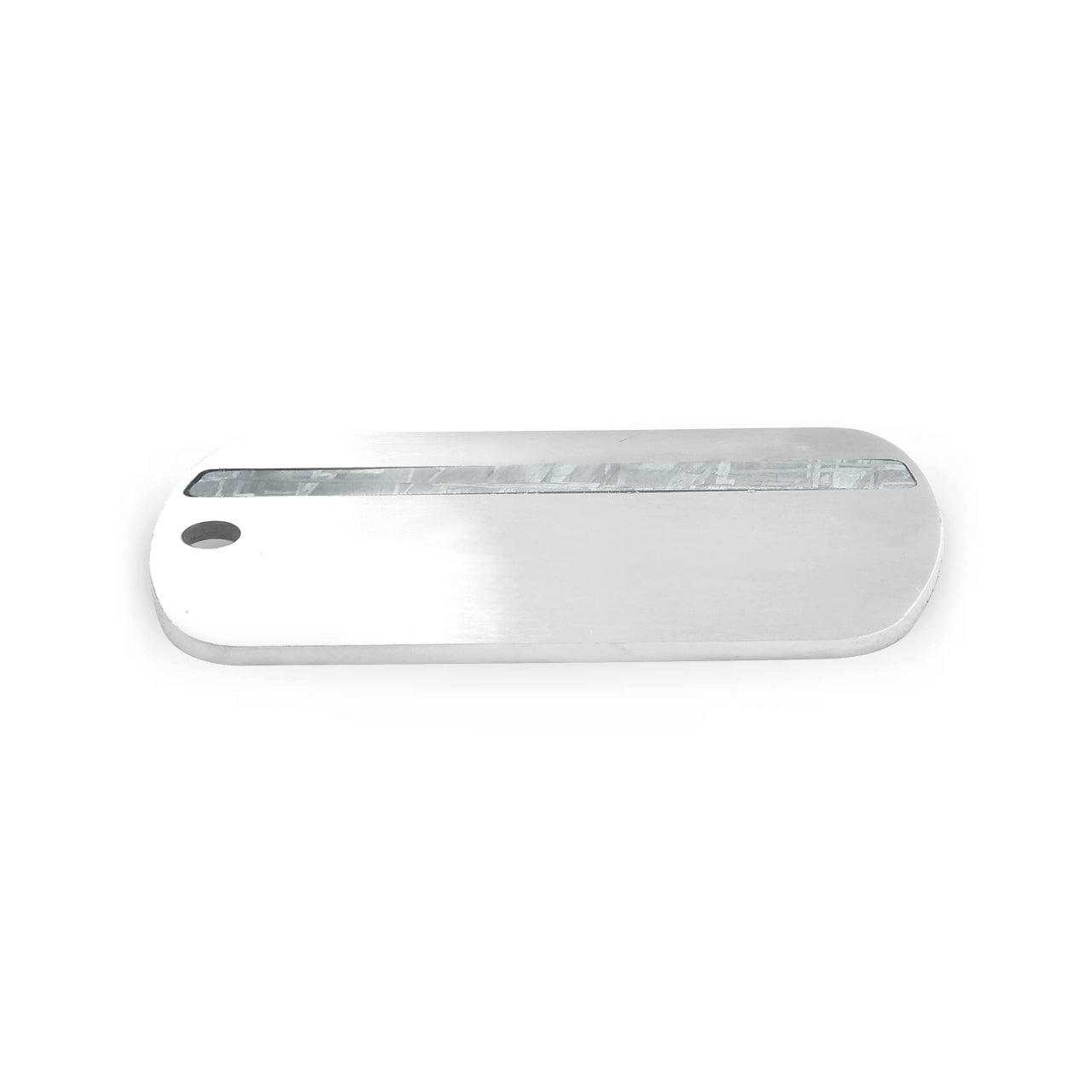 Starborn Stainless Steel Gibeon Meteorite Dog-Tag Style Pendant and Stainless-Steel Chain