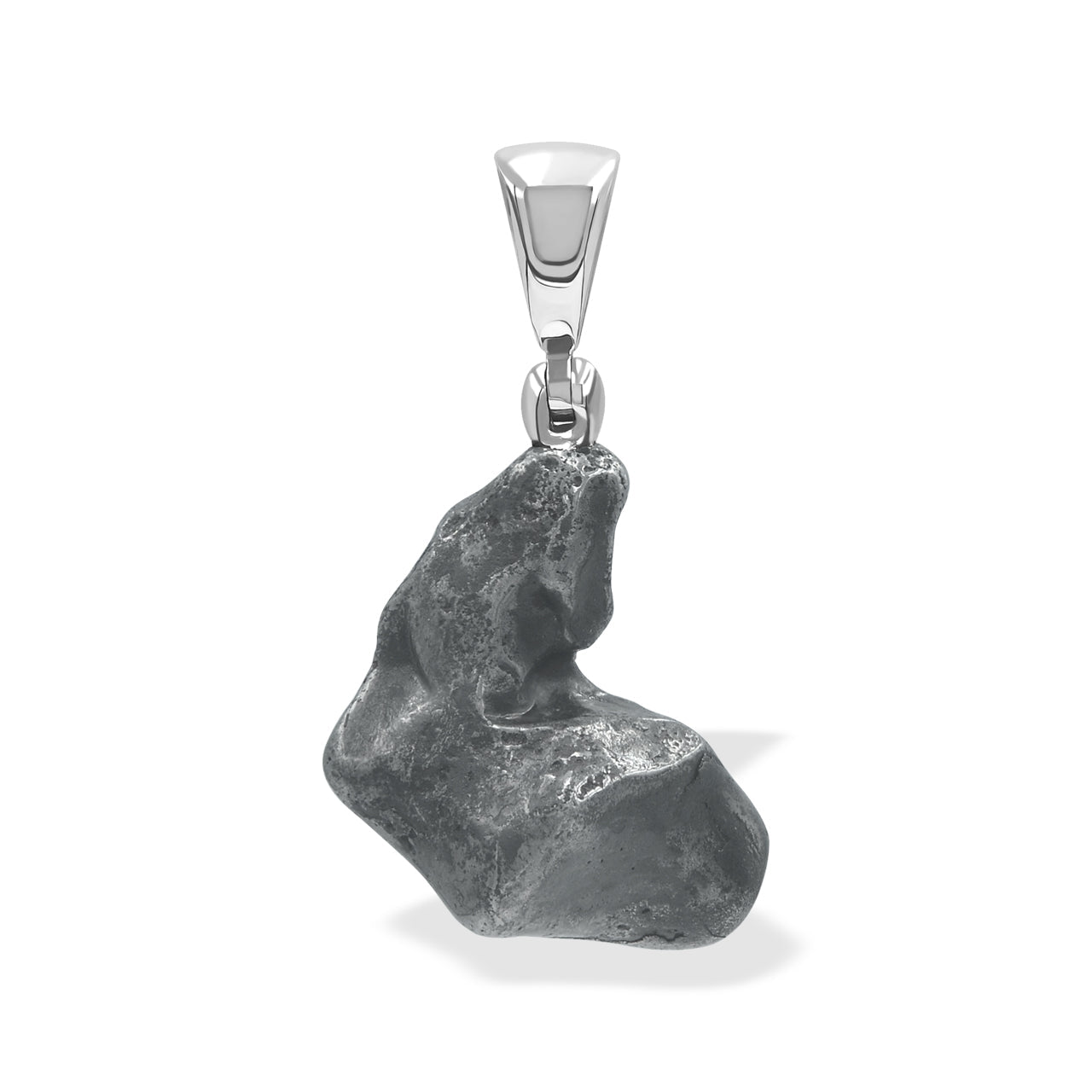 Starborn Sikhote Alin Meteorite Nugget Pendant in Sterling Silver