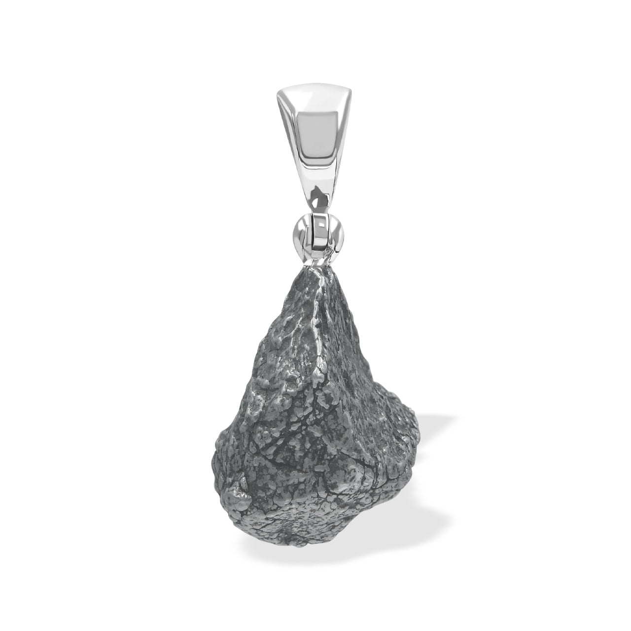 Starborn Sikhote Alin Meteorite Nugget Pendant in Sterling Silver