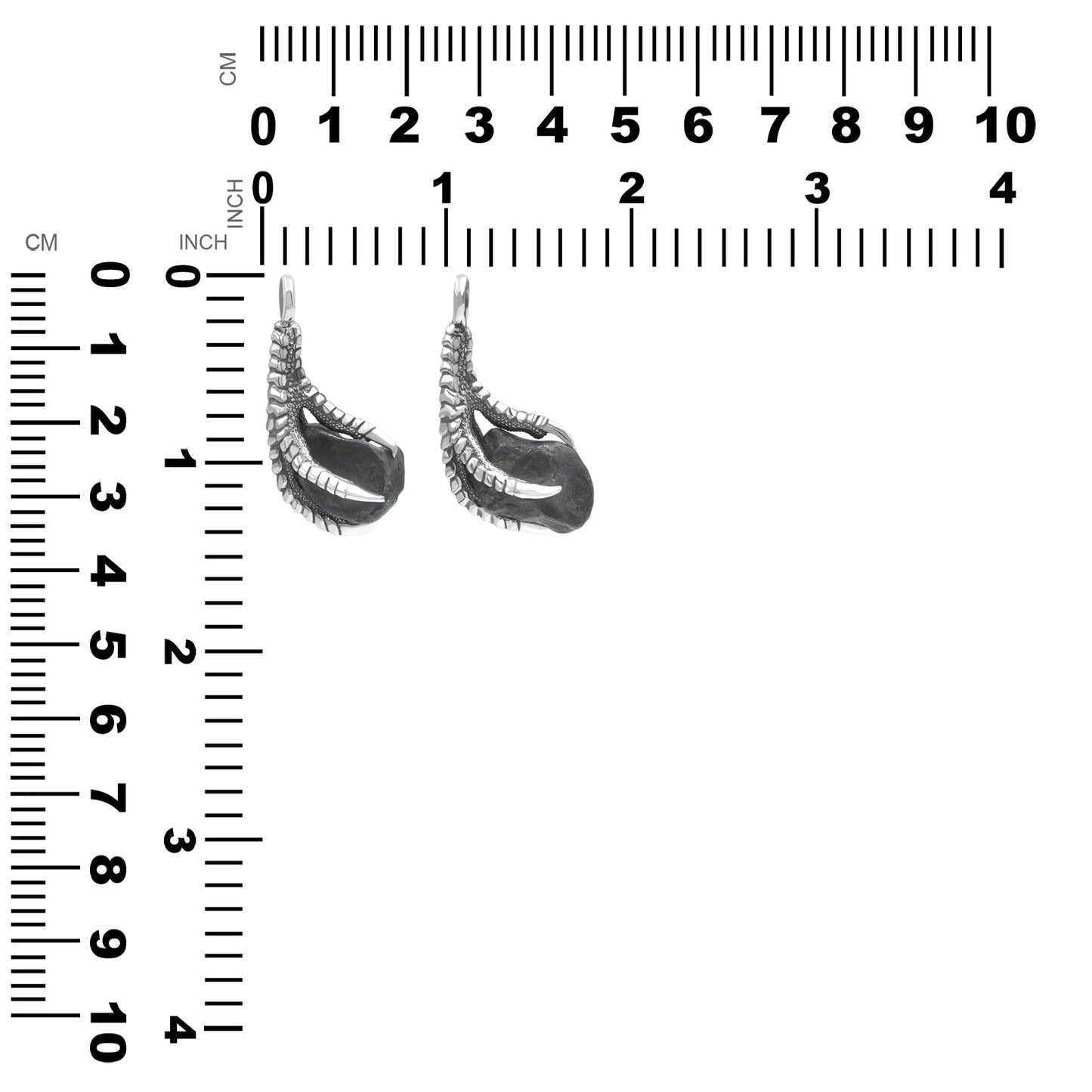 Starborn Gemstone Eagle Claw Pendant in Sterling Silver