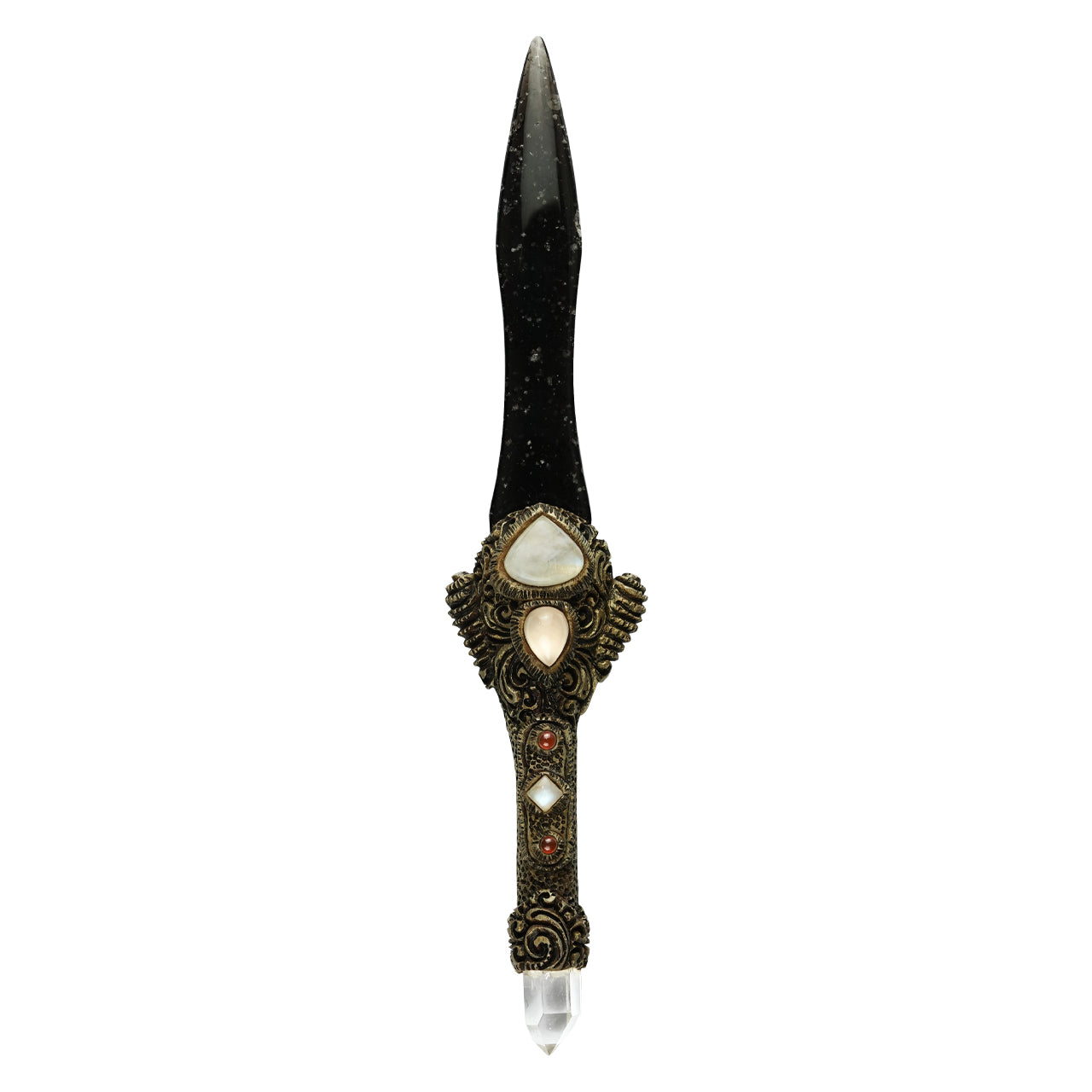Starborn Decorative Wand Features Galaxy Obsidian with Clay Carving Handle